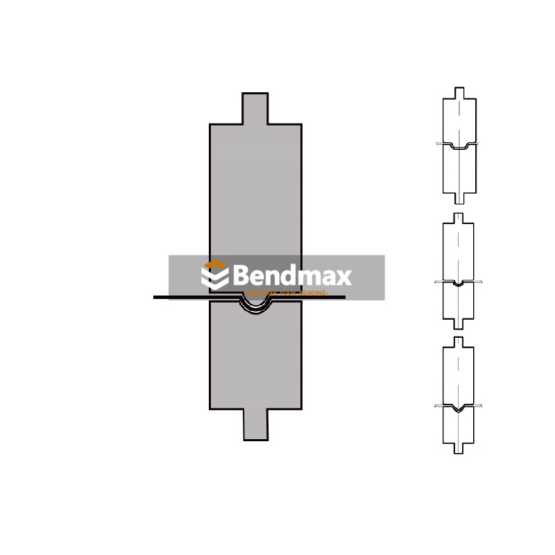 Press Brake Rib Forming Punch and Die Set for Stiffening